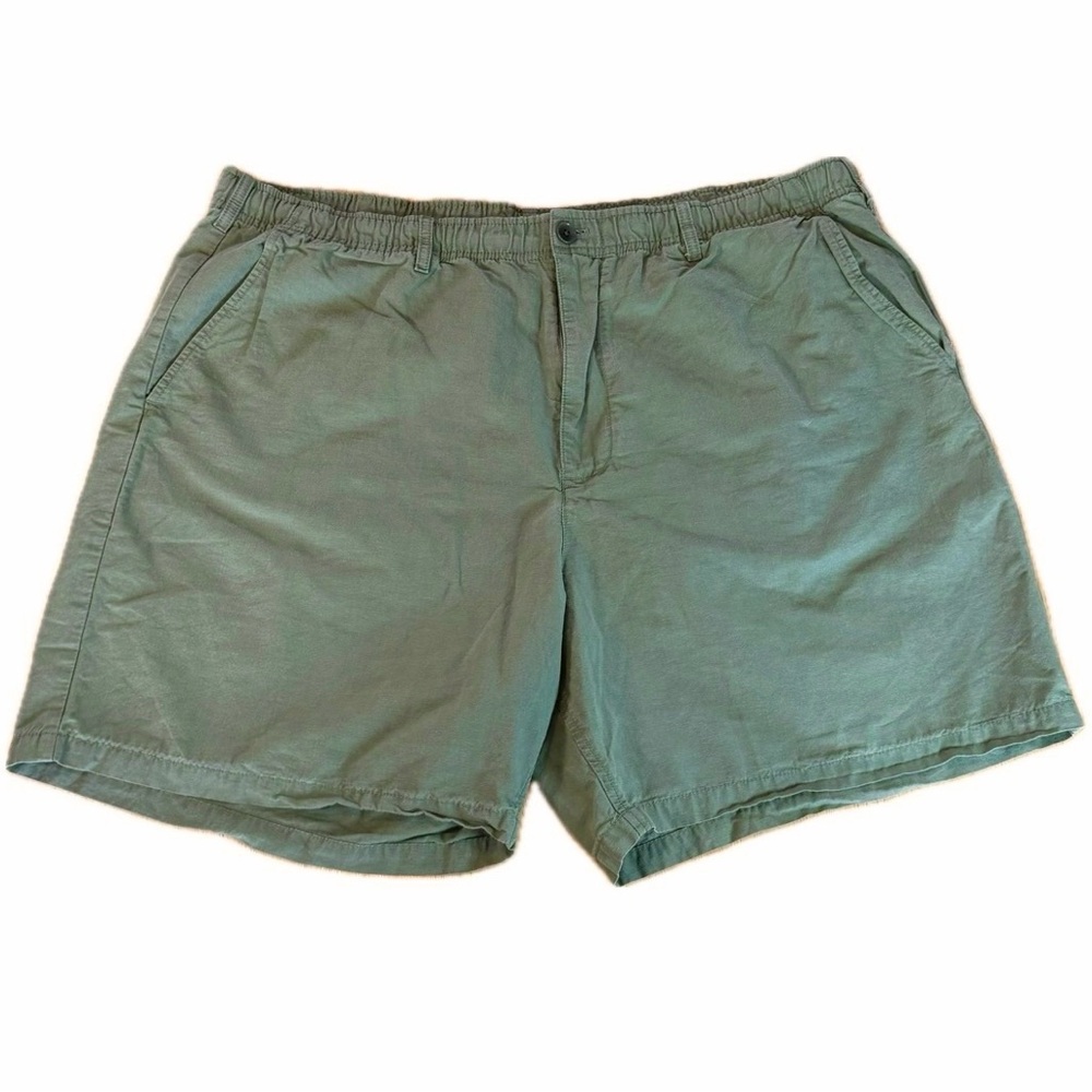 GAP Linen Cotton Easy Short 7” Inseam Elastic Waist Drawstring Green Men’s XXL